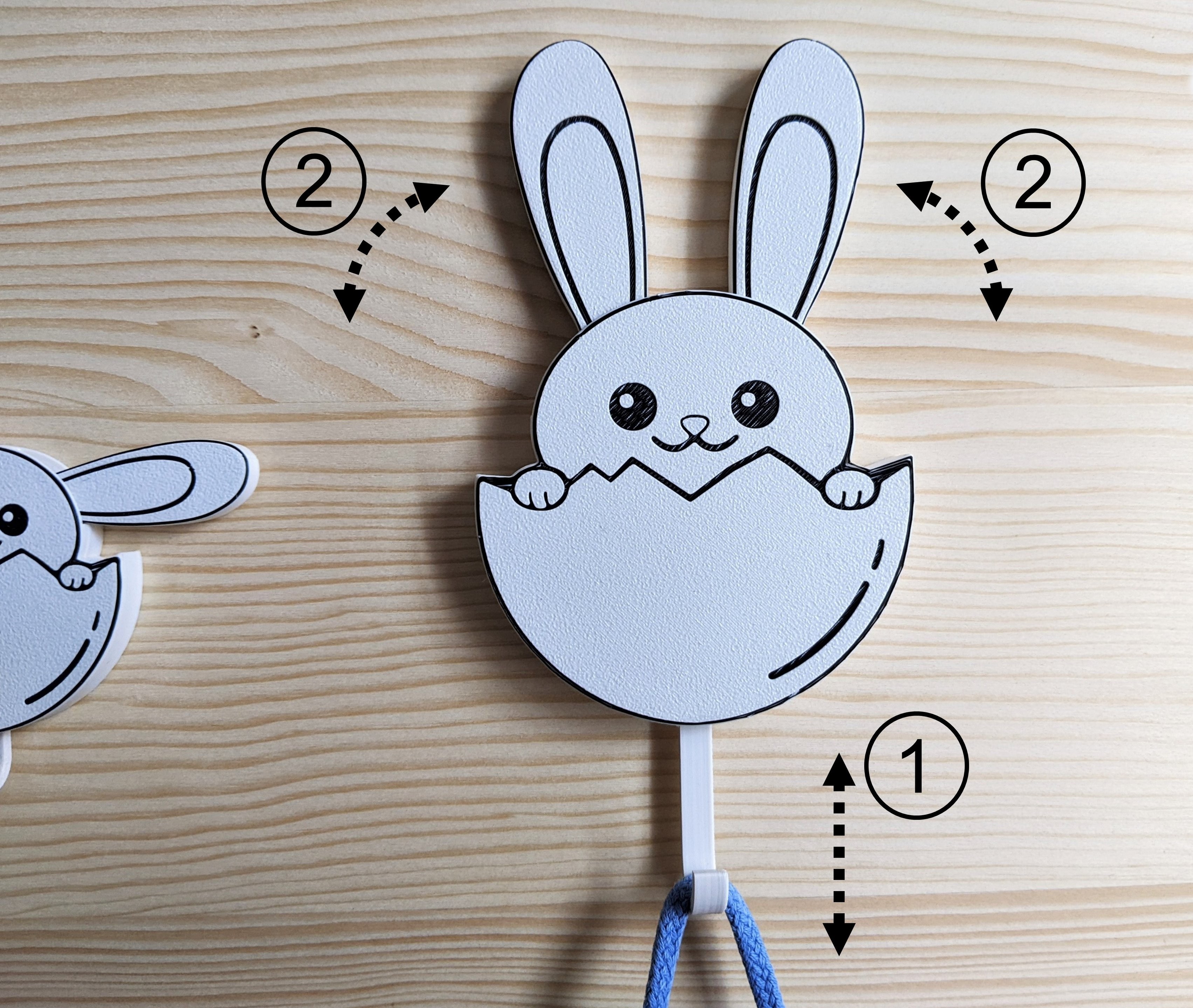 Bunny Key Holder | علّاقة مفاتيح بأذنين متحركتين 5